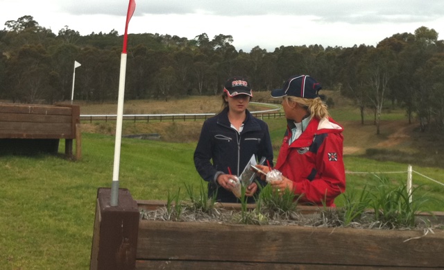 walking the course with a more experienced rider